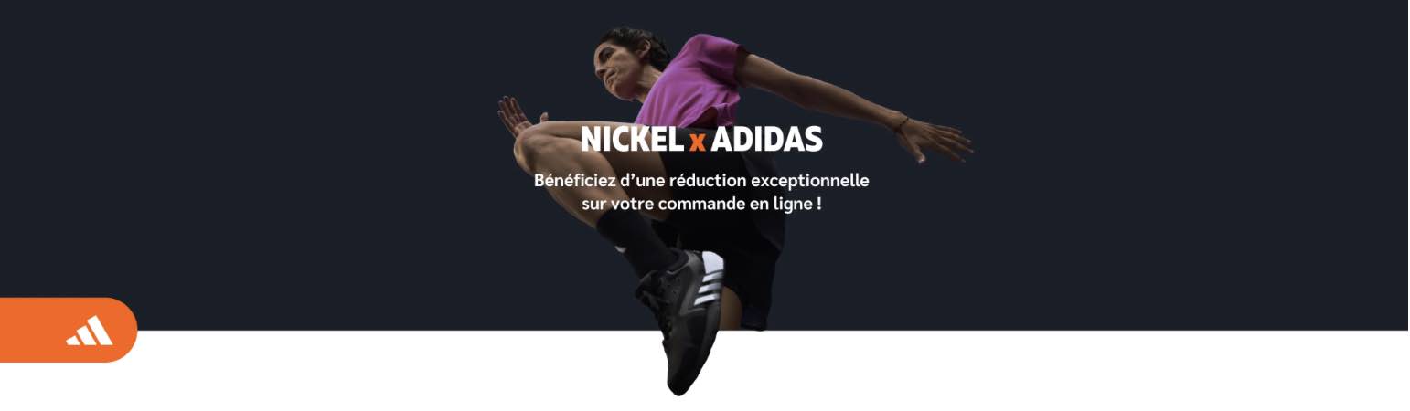 Nickel en collab avec Adidas : jusqu’à -30% de réduction