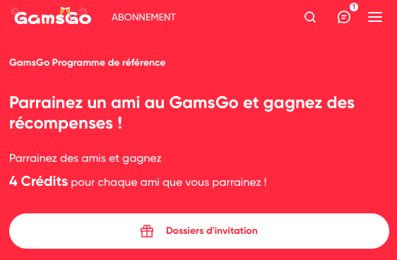 gamsgo parrainage